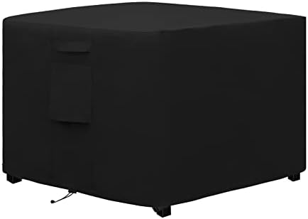 Outdoor Fire Pit Cover Square 36"Lx36"Wx24"H, Durable Outdoor Gas Firepit Cover, Waterproof and Weatherproof Cover for Fire Pit, Black