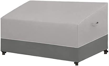Patio Sofa Cover, 58Wx35Dx31H inch, Gray/Dark Gray