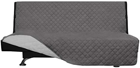 Reversible Couch Cover, Large Futon Sofa, Gray/Light Gray