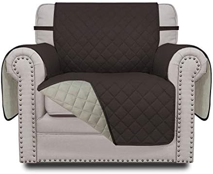 Reversible Couch Cover, Small Chair, Chocolate/Beige