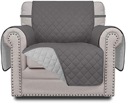 Reversible Couch Cover, Small Chair, Gray/Light Gray