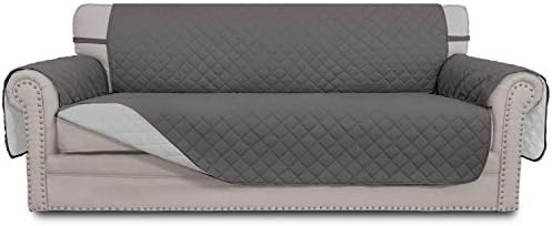 Reversible Couch Cover, 3 Cushion Sofa, Large, Gray/Light Gray