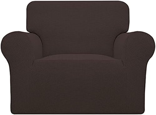 Stretch Chair Slipcover with Arm Washable Chocolate