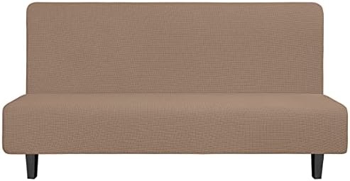 Stretch Large Futon Slipcover Armless Futon Cover Camel