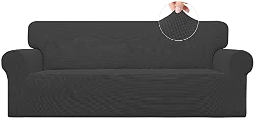 Stretch Oversized Sofa Couch Slipcover Washable Dark Gray
