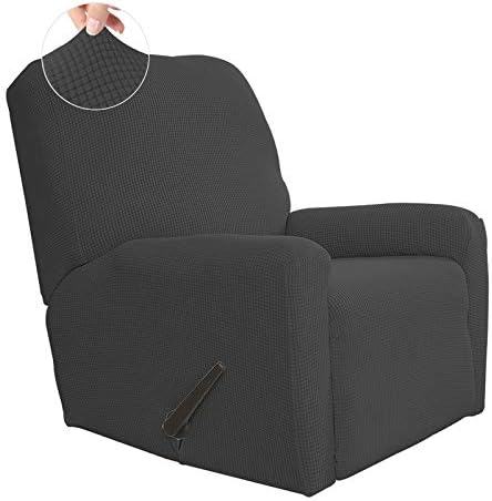 Stretch Recliner Chair Sofa Slipcover Washable Dark Gray