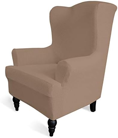 Stretch Wingback Chair Sofa Slipcover Camel