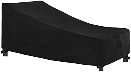 Waterproof Patio Lounge Chair Cover, 78Wx35.5Dx33H inch, Black