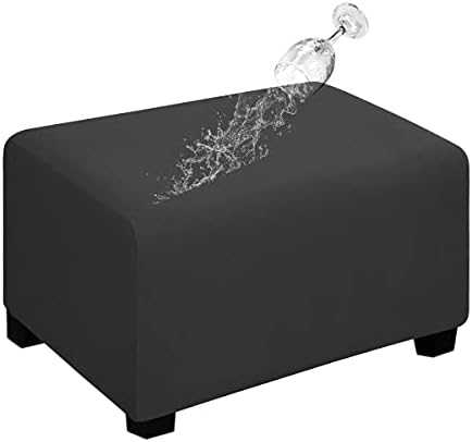 Waterproof Stretch Large Rectangle Ottoman Cover Footstool
